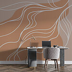 Papier peint Fond brun et blanc avec des lignes blanches