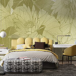 Papier peint Élégant motif floral en floraison
