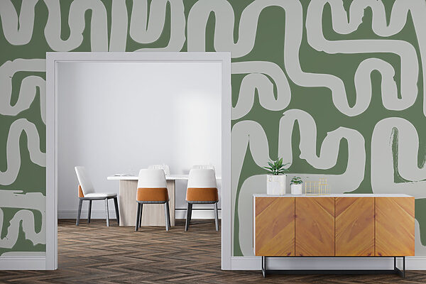 Papier peint Labyrinthe avec lignes blanches