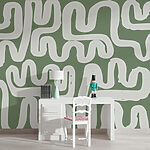Papier peint Labyrinthe avec lignes blanches