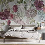 Papier peint Élégance florale dans des tons pastel doux