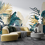 Papier peint Groupe de plantes tropicales
