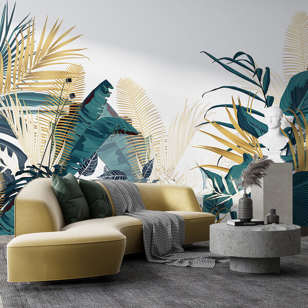 Papier peint Groupe de plantes tropicales