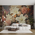 Papier peint Groupe de fleurs dans un bouquet