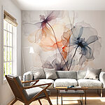 Papier peint Groupe de fleurs de différentes couleurs