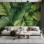 Papier peint Une verdure luxuriante dans un flux artistique
