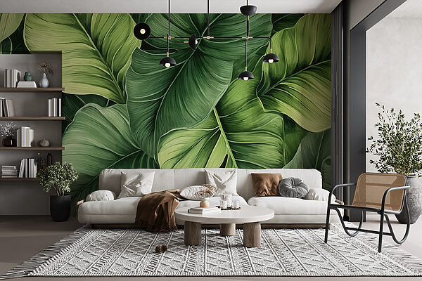 Papier peint Une verdure luxuriante dans un flux artistique (UGS : w01782) Papier peint Papier peint Une verdure luxuriante dans un flux artistique (UGS : w01782)