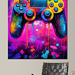 Tableaux Contrôleur de jeu vidéo coloré