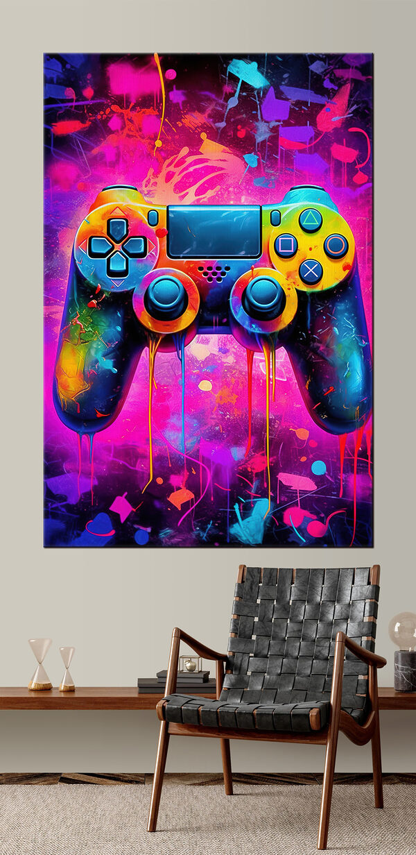 Contrôleur de jeu vidéo coloré Tableaux Contrôleur de jeu vidéo coloré