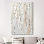 Tableaux Mur blanc avec des lignes ondulées