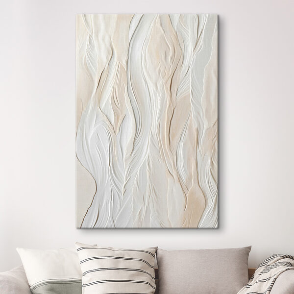 Mur blanc avec des lignes ondulées Tableaux Mur blanc avec des lignes ondulées
