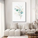 Tableaux Aquarelle d'une branche avec des feuilles