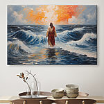 Tableaux Peinture d'un homme debout dans l'eau