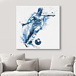 Tableaux Homme bottant un ballon de football