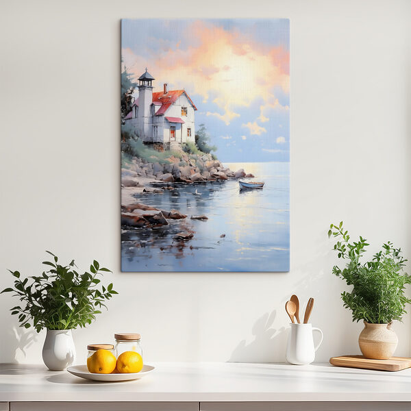 Maison sur un rivage rocheux Tableaux Maison sur un rivage rocheux