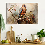 Tableaux Oiseau assis sur une branche