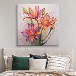 Tableaux Peinture de fleurs sur fond blanc