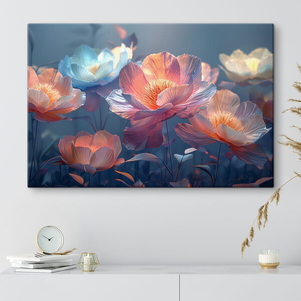 Groupe de fleurs avec feuilles Tableaux Groupe de fleurs avec feuilles
