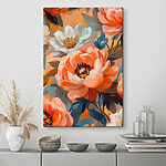 Tableaux Des fleurs éclatantes dans des teintes vibrantes