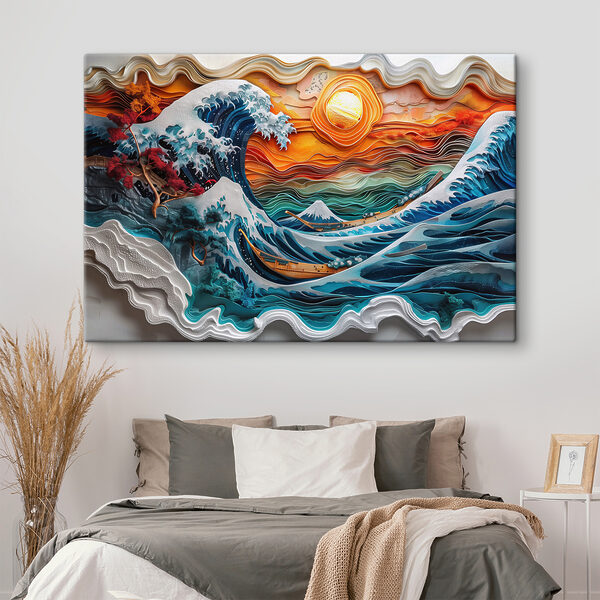 Peinture d'une vague Tableaux Peinture d'une vague