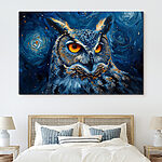Tableaux Un hibou aux yeux orange