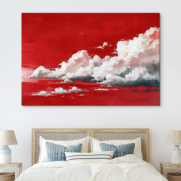 Ciel rouge avec nuages Tableaux Ciel rouge avec nuages