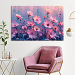Tableaux Groupe de fleurs roses