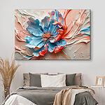 Tableaux Fleur bleue et rose