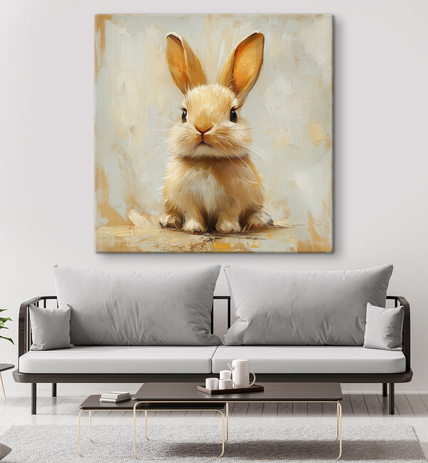 Lapin en peluche sur toile de fond Tableaux Lapin en peluche sur toile de fond