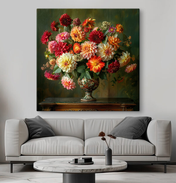 Vase de fleurs sur une table Tableaux Vase de fleurs sur une table