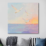 Tableaux Peinture d'oiseaux volant au-dessus de l'eau