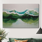 Tableaux Peinture de vagues vertes et bleues