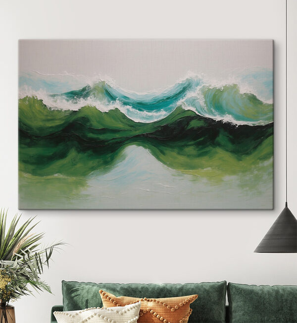 Peinture de vagues vertes et bleues Tableaux Peinture de vagues vertes et bleues