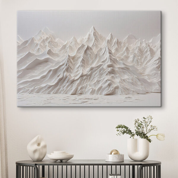 Chaîne de montagnes blanches enneigées Tableaux Chaîne de montagnes blanches enneigées