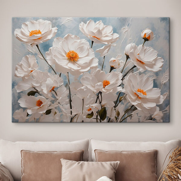 Groupe de fleurs blanches Tableaux Groupe de fleurs blanches