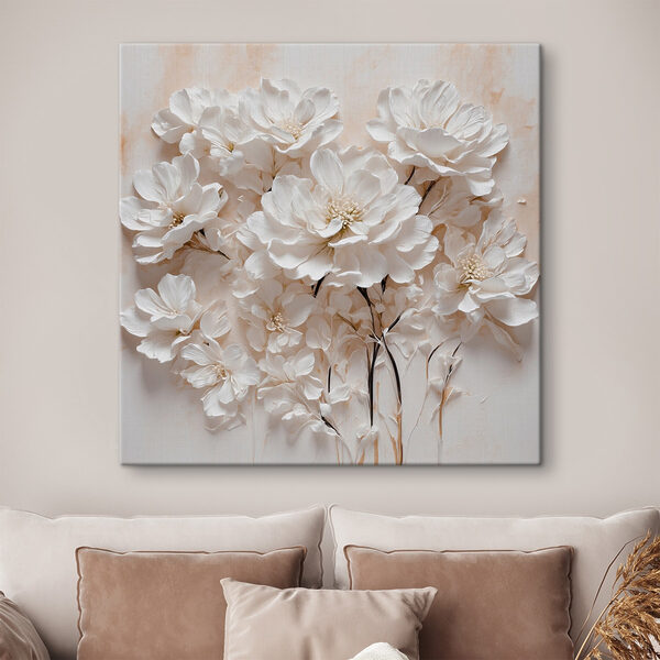 Groupe de fleurs blanches Tableaux Groupe de fleurs blanches