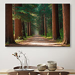 Tableaux Chemin de terre à travers une forêt