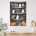 Tableaux Bibliothèque avec fantômes et livres