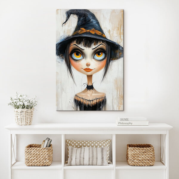 Caricature d'une femme portant un chapeau de personne Tableaux Caricature d'une femme portant un chapeau de personne