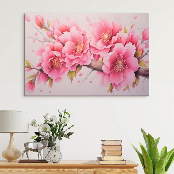 Peinture de fleurs roses Tableaux Peinture de fleurs roses