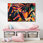 Tableaux Peinture colorée d'un visage de femme