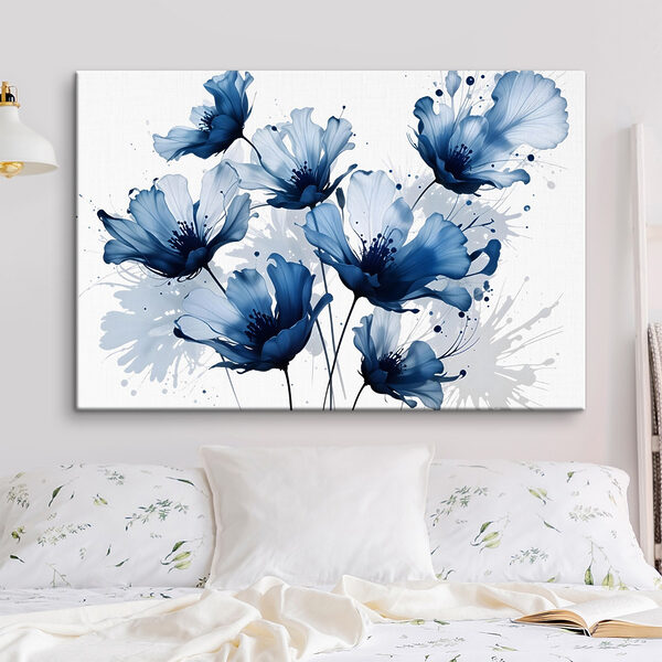 Groupe de fleurs bleues Tableaux Groupe de fleurs bleues