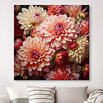 Tableaux Groupe de fleurs roses et blanches