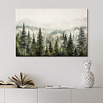 Tableaux Forêt brumeuse avec des arbres