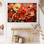 Tableaux Des fleurs vibrantes dans des teintes veloutées