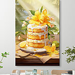 Tableaux Gâteau avec fleurs sur le dessus