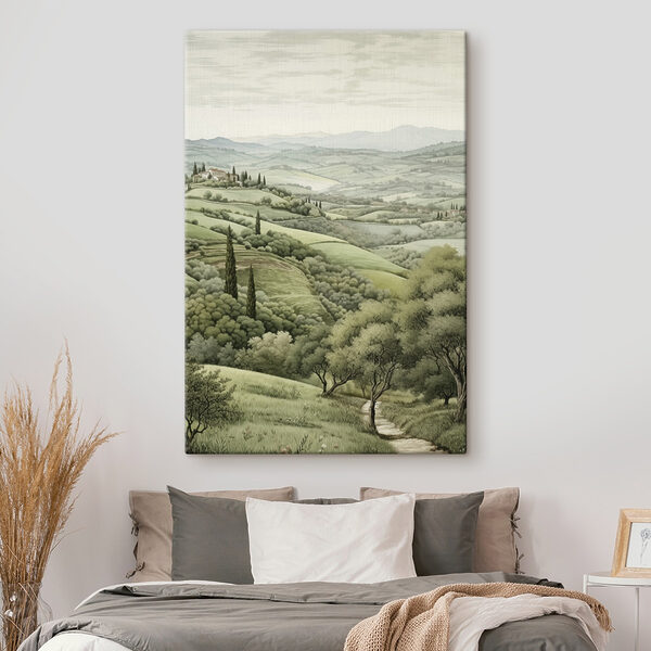 Paysage avec des arbres et une maison Tableaux Paysage avec des arbres et une maison