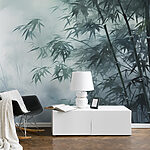 Papier peint Bambous dans le brouillard