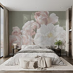 Papier peint Roses élégantes en pastels doux