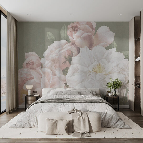 Roses élégantes en pastels doux Papier peint Roses élégantes en pastels doux
